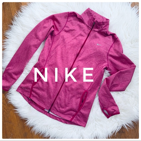Nike Tops - NIKE full zip running jacket with thumb holes
